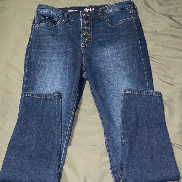 Button up stretch jeans size 8 - Picture 1 of 3